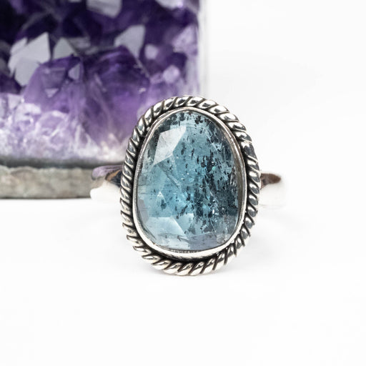 Kyanite Ring 14x10mm Size 9 .925 Silver - InnerVision Crystals