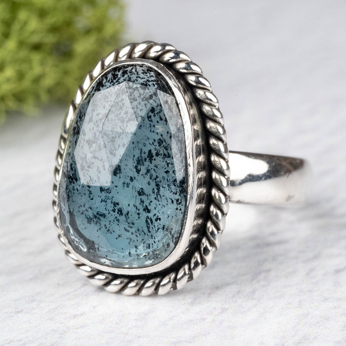 Kyanite Ring 14x9mm Size 6 .925 Silver - InnerVision Crystals