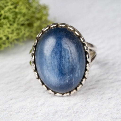 Kyanite Ring 16x12mm Size 7 .925 Silver - InnerVision Crystals