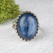 Kyanite Ring 17x13mm Size 7 .925 Silver - InnerVision Crystals