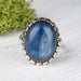 Kyanite Ring 17x13mm Size 8 .925 Silver - InnerVision Crystals