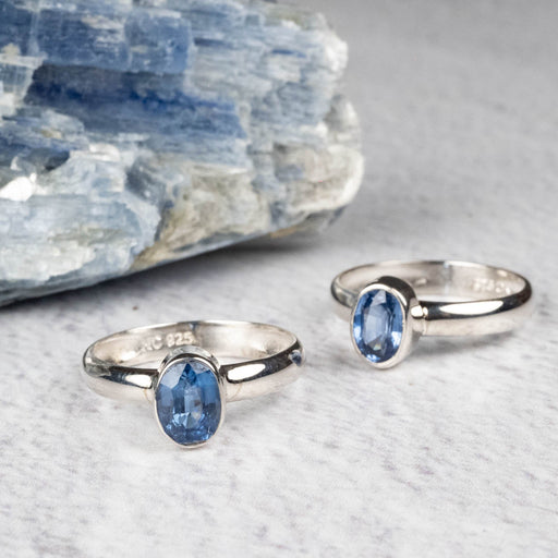 Kyanite Ring 7x5mm .925 Silver - InnerVision Crystals