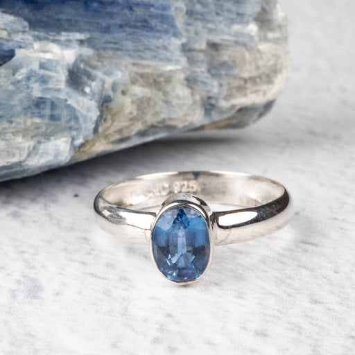 Kyanite Ring 7x5mm .925 Silver - InnerVision Crystals