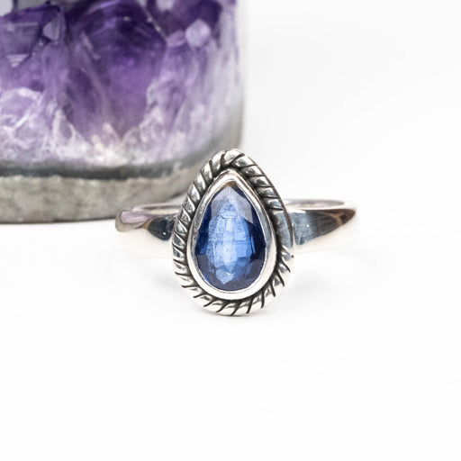 Kyanite Ring 8x5mm Size 4 .925 Silver - InnerVision Crystals