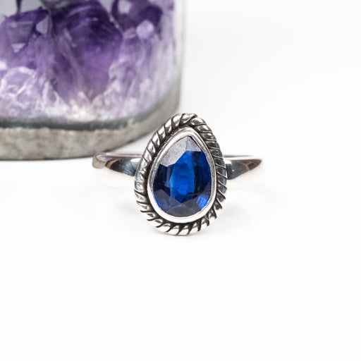Kyanite Ring 8x5mm Size 4 .925 Silver - InnerVision Crystals