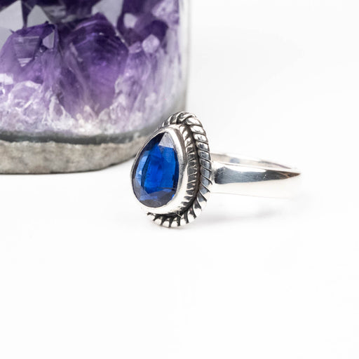 Kyanite Ring 8x5mm Size 4 .925 Silver - InnerVision Crystals