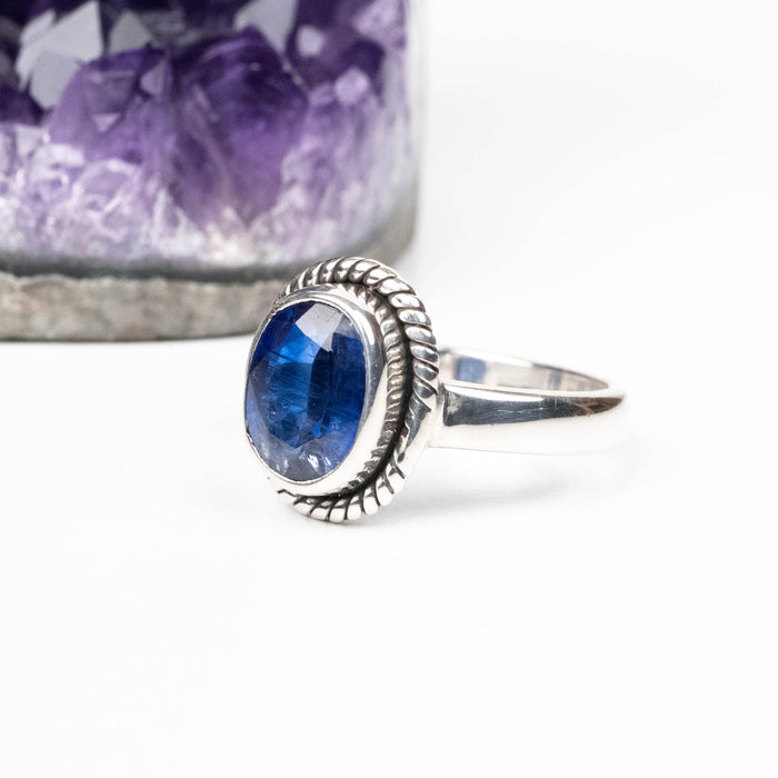 Kyanite Ring 9x6mm Size 6 .925 Silver - InnerVision Crystals