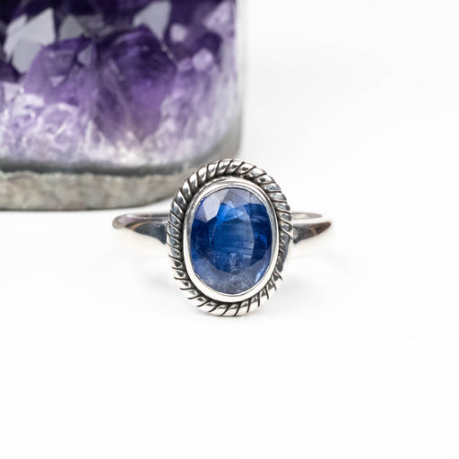 Kyanite Ring 9x6mm Size 6 .925 Silver - InnerVision Crystals