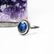 Kyanite Ring 9x6mm Size 6` .925 Silver - InnerVision Crystals