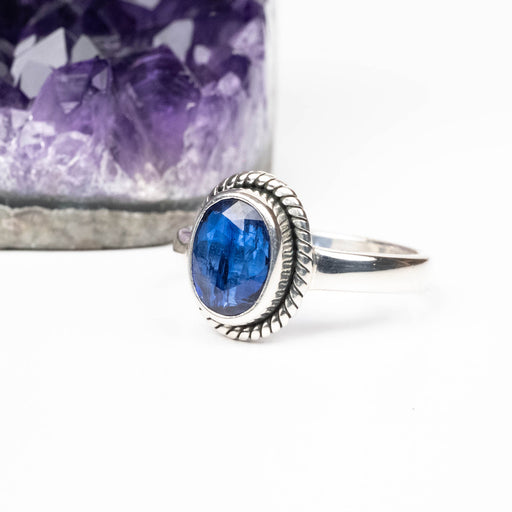 Kyanite Ring 9x7mm Size 8 .925 Silver - InnerVision Crystals