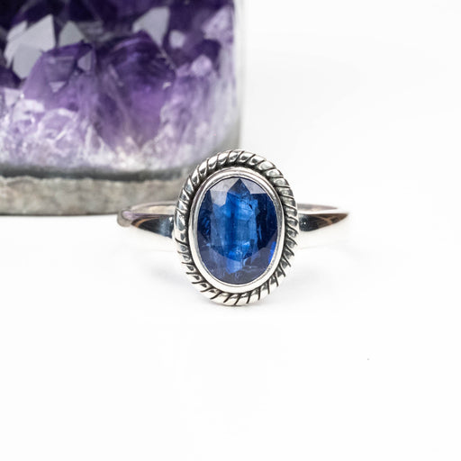 Kyanite Ring 9x7mm Size 8 .925 Silver - InnerVision Crystals