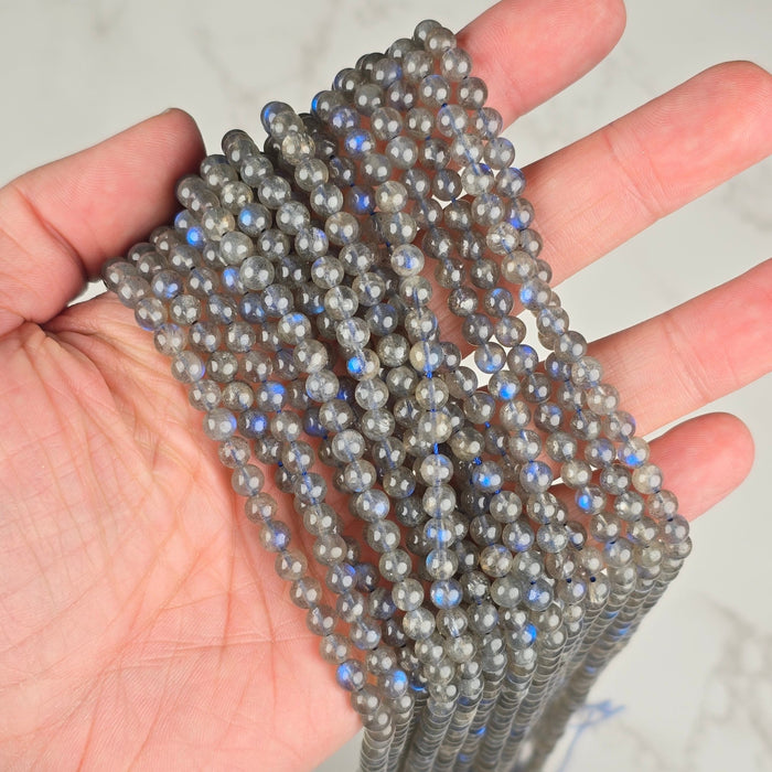 Labradorite 5.5mm AAA Beads Strand—Wholesale - InnerVision Crystals