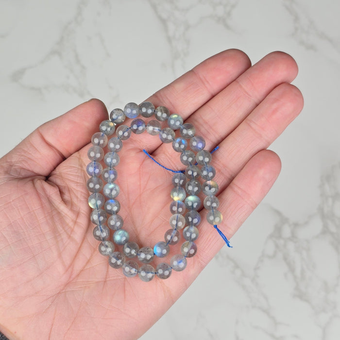 Labradorite 8mm AAA Beads Strand—Wholesale - InnerVision Crystals