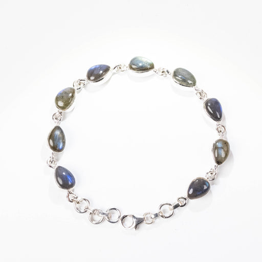 Labradorite Bracelet 10x7mm 7" .925 Silver - InnerVision Crystals