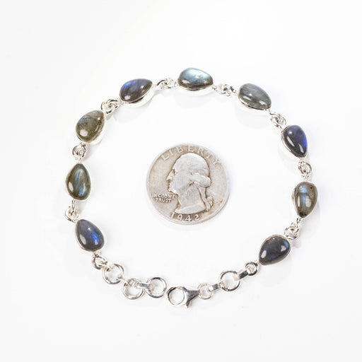 Labradorite Bracelet 10x7mm 7" .925 Silver - InnerVision Crystals