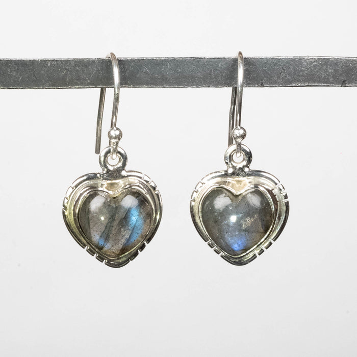 Labradorite Earrings 9mm .925 Silver - InnerVision Crystals