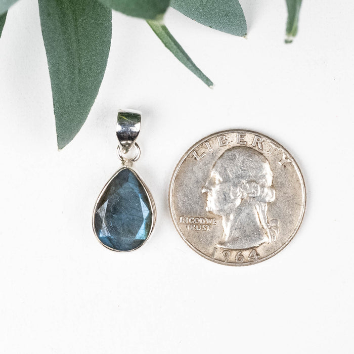 Labradorite Pendant 3.13 g 25x11mm .925 Silver - InnerVision Crystals
