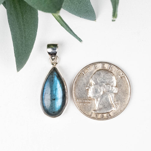 Labradorite Pendant 4.23 g 31x12mm .925 Silver - InnerVision Crystals