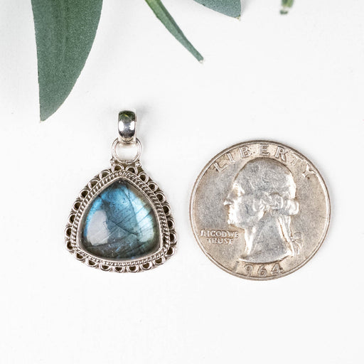 Labradorite Pendant 4.93 g 29x19mm .925 Silver - InnerVision Crystals