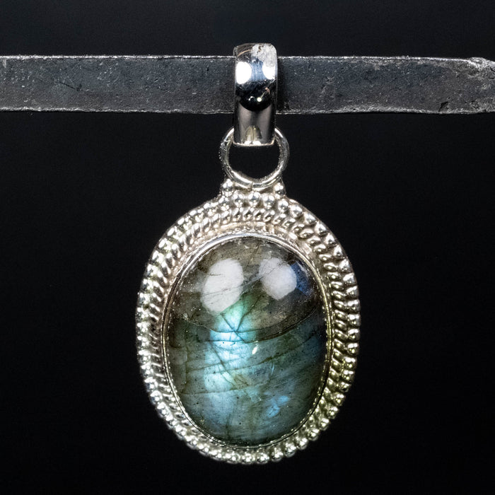 Labradorite Pendant 5.05 g 31x16mm .925 Silver - InnerVision Crystals