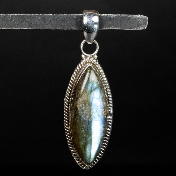 Labradorite Pendant 5.86 g 42x13mm .925 Silver - InnerVision Crystals