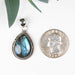 Labradorite Pendant 6.33 g 35x18mm .925 Silver - InnerVision Crystals