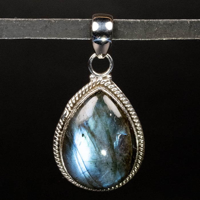 Labradorite Pendant 6.33 g 35x18mm .925 Silver - InnerVision Crystals