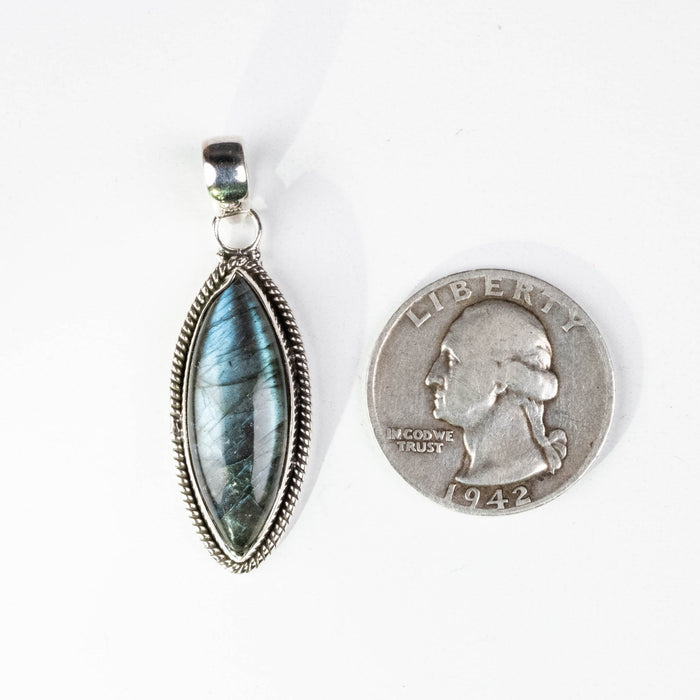 Labradorite Pendant 6.53 g 42x13mm - InnerVision Crystals