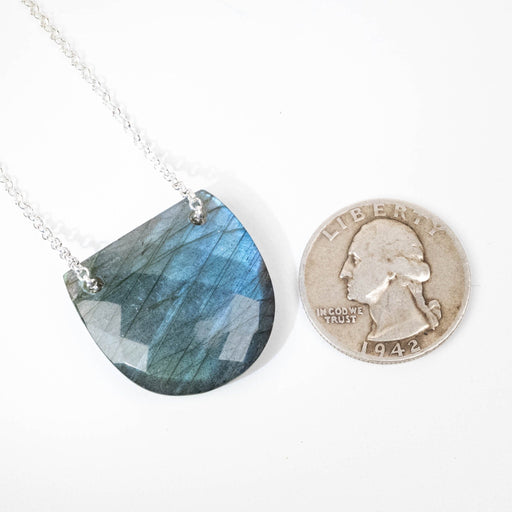 Labradorite Pendant w/ Chain 11.12 g 25x25mm - InnerVision Crystals