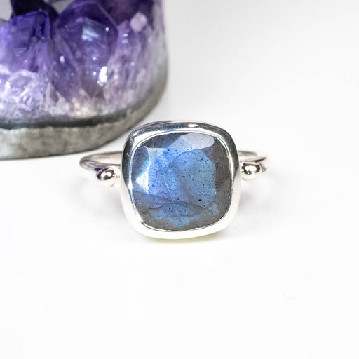 Labradorite Ring 10mm Size 7 - InnerVision Crystals
