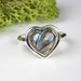Labradorite Ring 10mm Size 7 .925 Silver - InnerVision Crystals