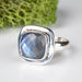 Labradorite Ring 11mm Size 7 .925 Silver - InnerVision Crystals