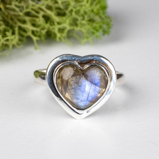 Labradorite Ring 11x10mm Size 6 .925 Silver - InnerVision Crystals