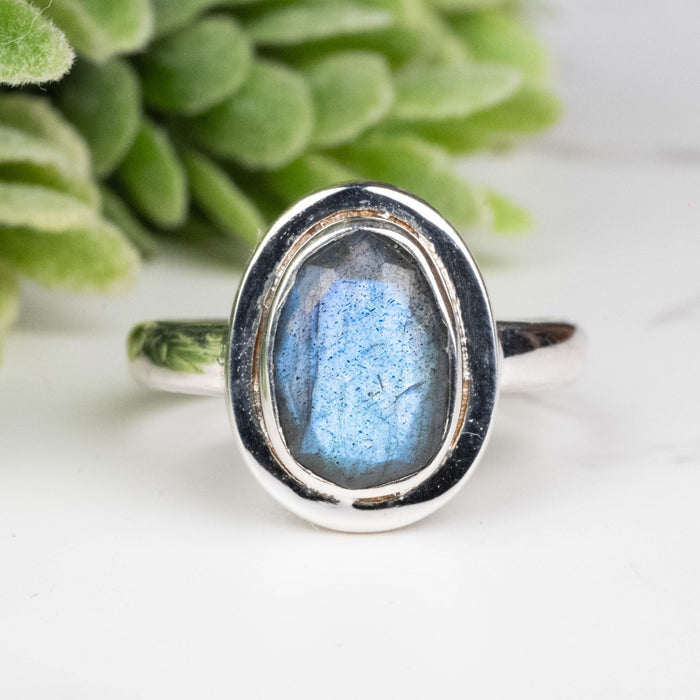 Labradorite Ring 11x7mm Size - InnerVision Crystals