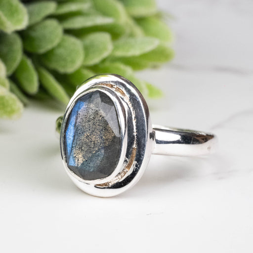 Labradorite Ring 11x7mm Size - InnerVision Crystals