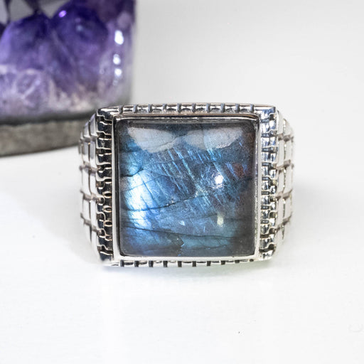 Labradorite Ring 13mm Size 11 - InnerVision Crystals