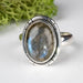 Labradorite Ring 15x11mm Size 8 .925 Silver - InnerVision Crystals