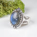 Labradorite Ring 17x13mm Size 11 .925 Silver - InnerVision Crystals