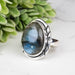 Labradorite Ring 18x13mm Size 7 - InnerVision Crystals