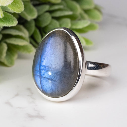 Labradorite Ring 18x14mm Size 9 - InnerVision Crystals