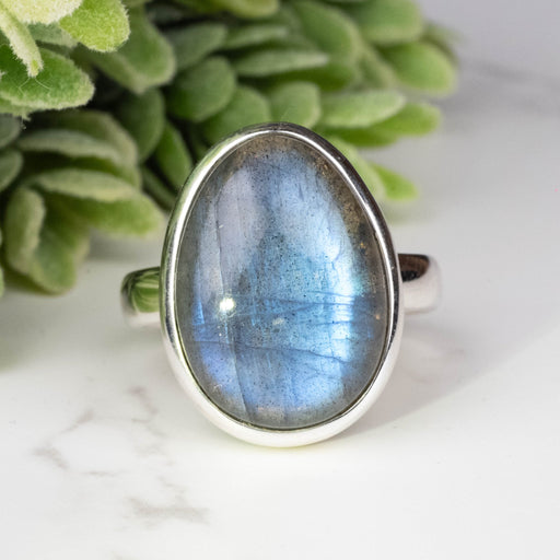 Labradorite Ring 18x14mm Size 9 - InnerVision Crystals