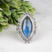 Labradorite Ring 19x10mm Size 4 - InnerVision Crystals