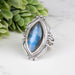 Labradorite Ring 19x10mm Size 4 - InnerVision Crystals