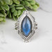 Labradorite Ring 19x10mm Size 8 - InnerVision Crystals