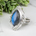 Labradorite Ring 19x10mm Size 8 - InnerVision Crystals