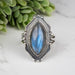 Labradorite Ring 19x10mm Size 8 - InnerVision Crystals