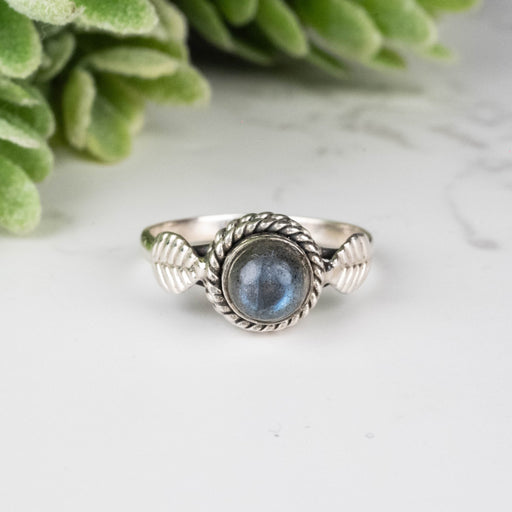 Labradorite Ring 5mm Size 4 - InnerVision Crystals