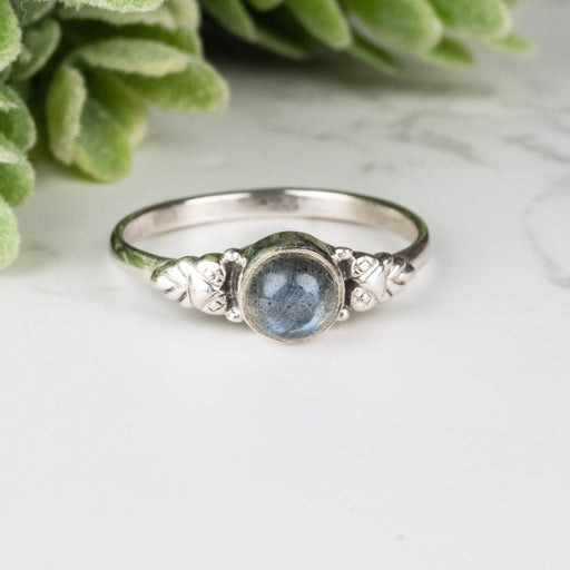 Labradorite Ring 5mm Size 7 - InnerVision Crystals