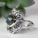 Labradorite Ring 7mm Size 6 .925 Silver - InnerVision Crystals