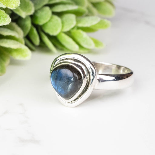 Labradorite Ring 8.5mm Size 8 - InnerVision Crystals